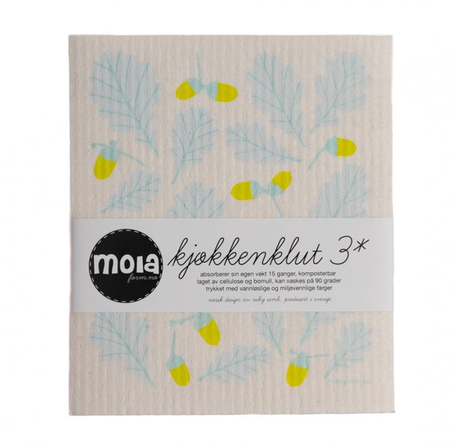 Hovedbilde 3 pk Klut EIK mint