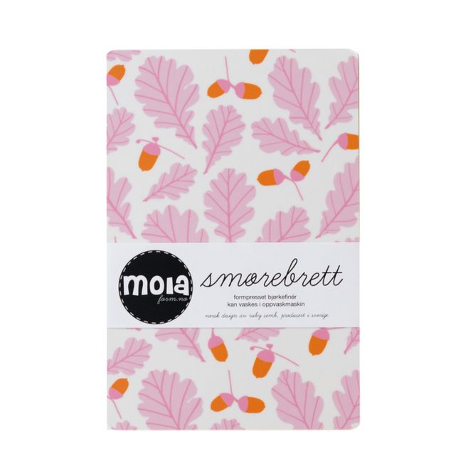 Hovedbilde 2 pk Smørebrett EIK - rosa