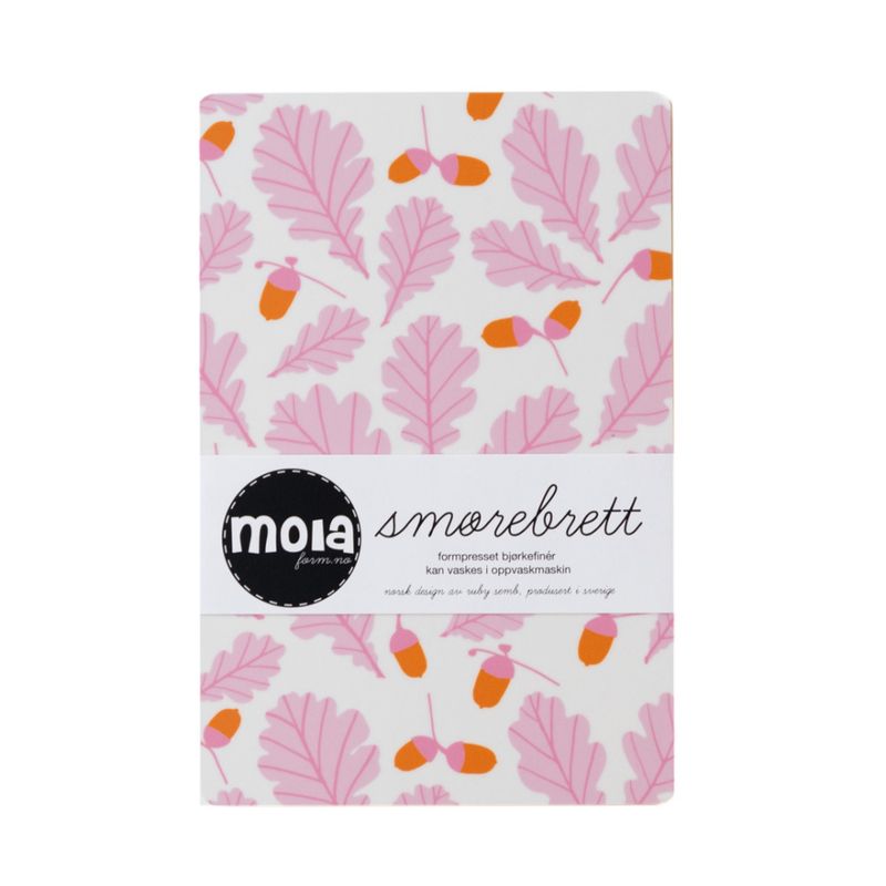 2 pk Smørebrett EIK - rosa
