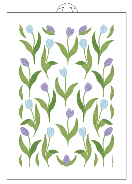 Kj&oslash;kkenh&aring;ndkle TULIPAN lilla/bl&aring;